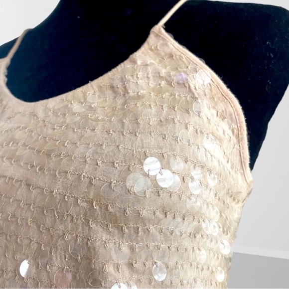 Club Monaco Nude Body-con Sequined Tank.  Great preworn condition.  Size XS - Picture 8 of 11